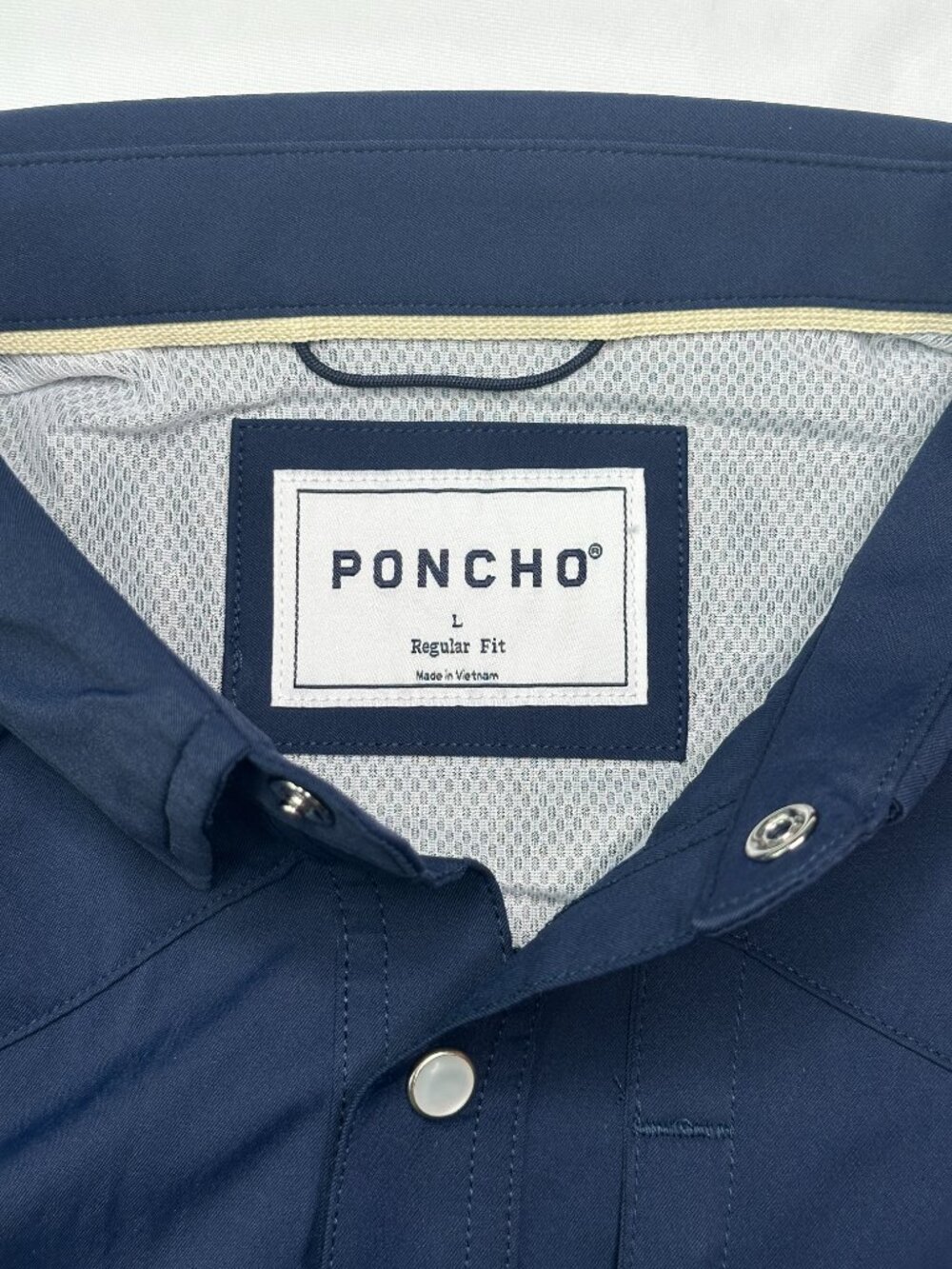 Men's Navy Casual Button-Down Shirt - Picture 5 of 10